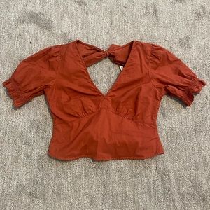 Tie-Back Short-Sleeve Top | Abercrombie & Fitch